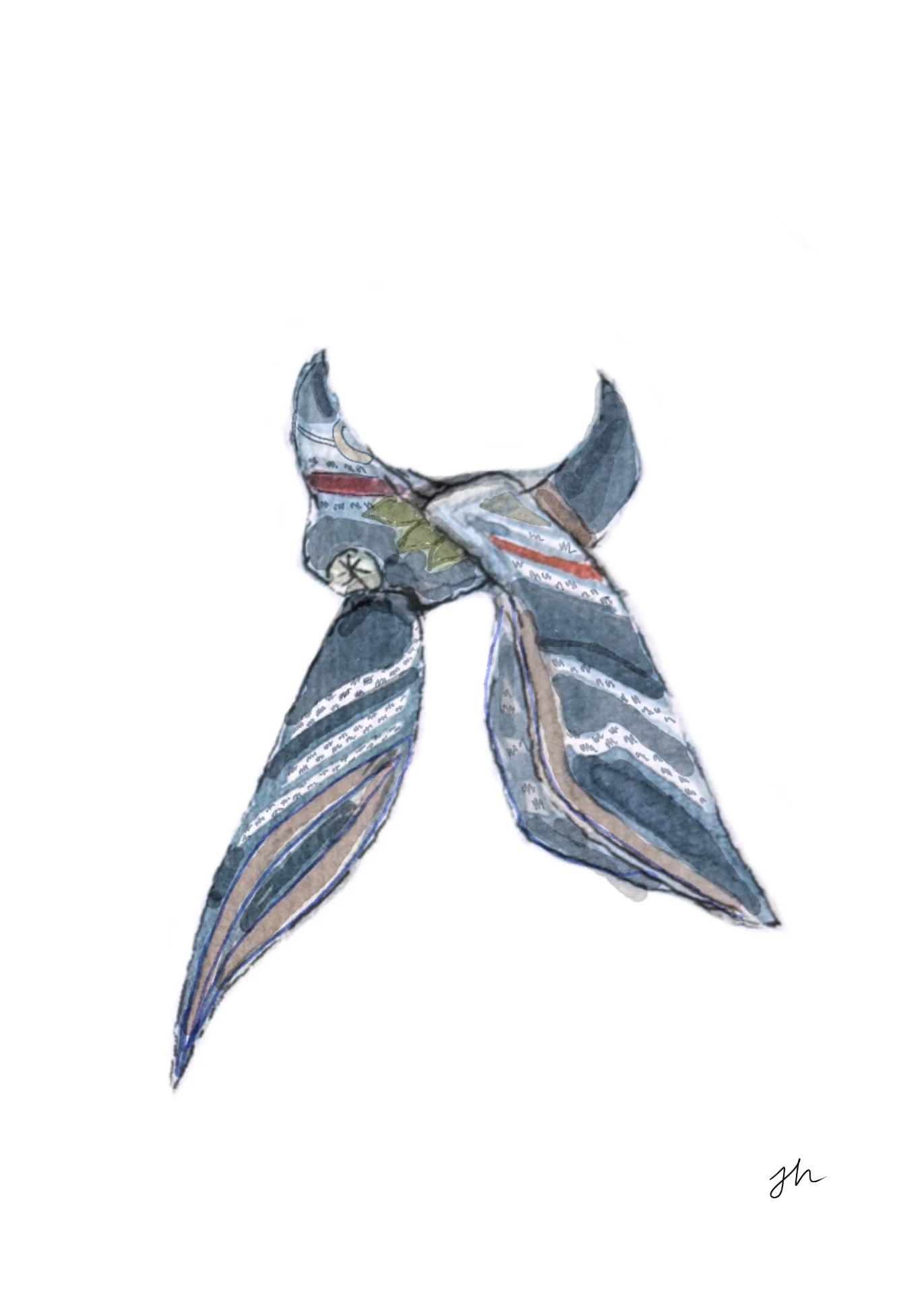 Blue Hermès Scarf — artwork